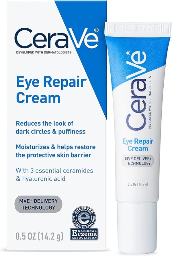 CeraVe Eye Repair Cream | Under Eye Cream for Dark Circles and Puffine