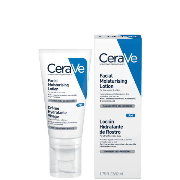 CeraVe PM Facial Moisturising Lotion with Ceramides for Normal to Dry