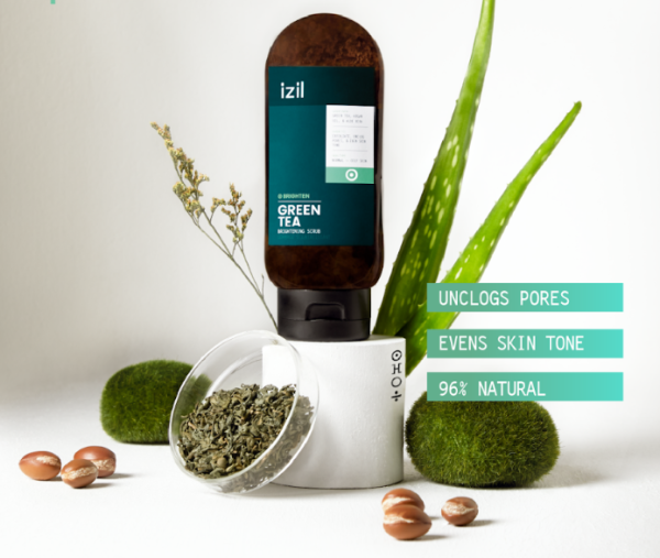 Green Tea Brightening Scrub Twin - Exfoliates & Unclogs Pores - Image 4