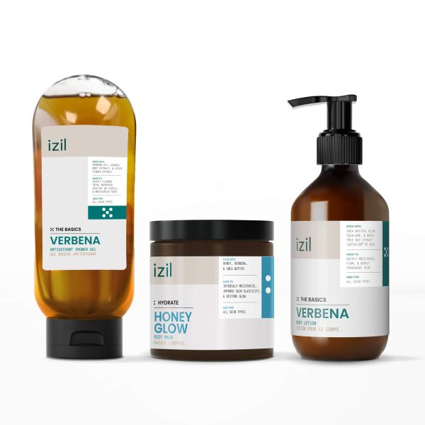 Verbena Body Set - Cleanse , moisturise & restore glow - Image 2